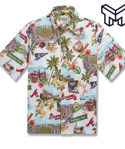 MLB ATLANTA BRAVES Hawaiian SCENIC Hawaiian Shirt And Short