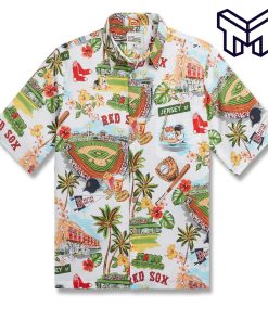 MLB BOSTON RED SOX Hawaiian SCENIC Hawaiian Shirt And Short