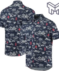 MLB Boston Red Sox Hawaiian Shirt Kekai Performance Hawaiian Shirt And Short - Navy