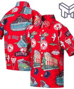 MLB Boston Red Sox Hawaiian Shirt Scenic Hawaiian Shirt And Short - Red
