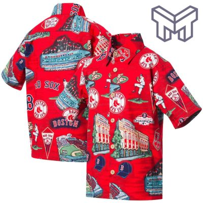 MLB Boston Red Sox Hawaiian Shirt Scenic Hawaiian Shirt And Short - Red