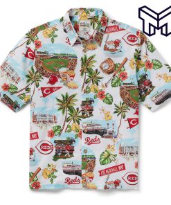 MLB CINCINNATI REDS Hawaiian SCENIC Hawaiian Shirt And Short