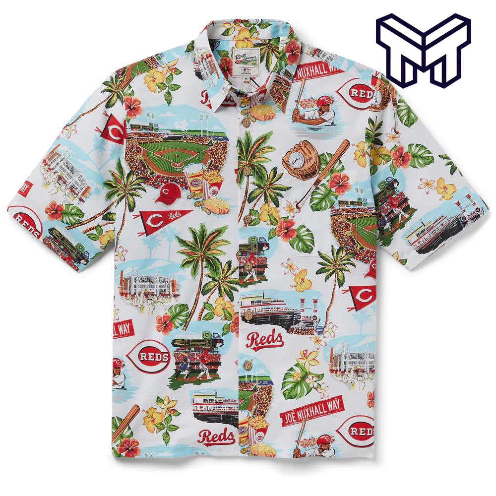 Cincinnati Reds MLB Flower Hawaiian Shirt Aloha Football Shirt - Banantees