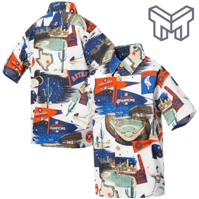 MLB Houston Astros Hawaiian Shirt Scenic Hawaiian Shirt And Short - White