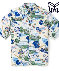 MLB KANSAS CITY ROYALS Hawaiian SCENIC Hawaiian Shirt And Short