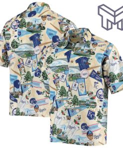 MLB Kansas City Royals Scenic Hawaiian Shirt And Short - White