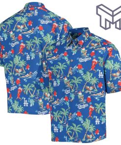 MLB Los Angeles Dodgers Hawaiian Shirt Holiday Hawaiian Shirt And Short - Royal
