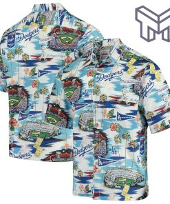 MLB Los Angeles Dodgers Hawaiian Shirt Scenic Hawaiian Shirt And Short - Royal