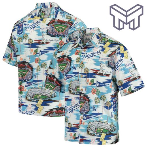 MLB Los Angeles Dodgers Hawaiian Shirt Scenic Hawaiian Shirt And Short - Royal