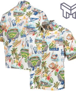MLB Los Angeles Dodgers Hawaiian Shirt Scenic Hawaiian Shirt And Short - White
