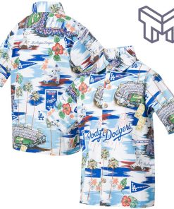 MLB Los Angeles Dodgers Hawaiian Shirt Scenic Hawaiian Shirt And Short White