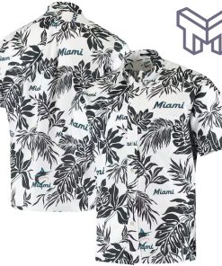 MLB Miami Marlins Hawaiian Shirt Aloha Hawaiian Shirt And Short - White