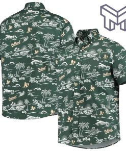 MLB Oakland Athletics Hawaiian Shirt Kekai Hawaiian Shirt And Short - Green