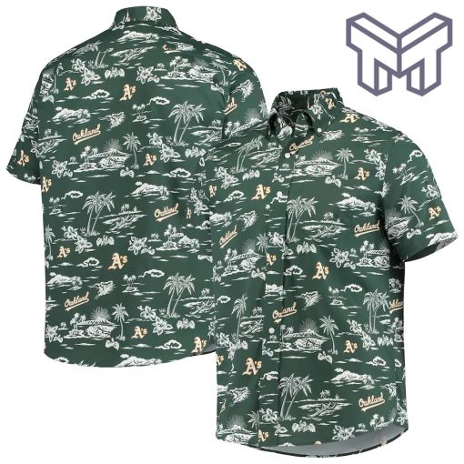 MLB Oakland Athletics Hawaiian Shirt Kekai Hawaiian Shirt And Short - Green