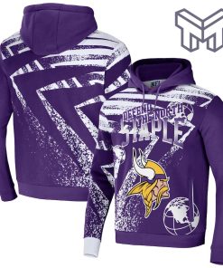 Minnesota Vikings NFL Staple All Over Print Pullover Unisex 3D Hoodie 3D T-Shirt Zip 3D Hoodie - Purple