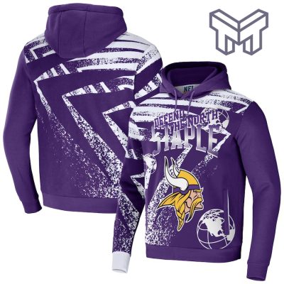 Minnesota Vikings NFL Staple All Over Print Pullover Unisex 3D Hoodie 3D T-Shirt Zip 3D Hoodie - Purple