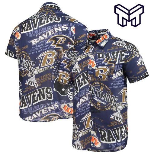 NFL Baltimore Ravens Hawaiian Purple Hawaiian Shirt And Short