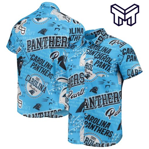 NFL Carolina Panthers Hawaiian Blue Hawaiian Shirt And Short