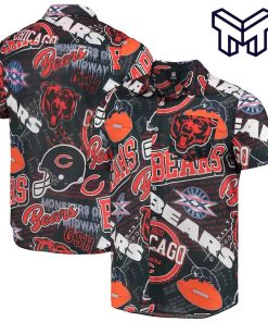 NFL Chicago Bears Hawaiian Navy Hawaiian Shirt And Short