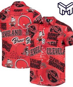 NFL Cleveland Browns Hawaiian Orange Hawaiian Shirt And Short