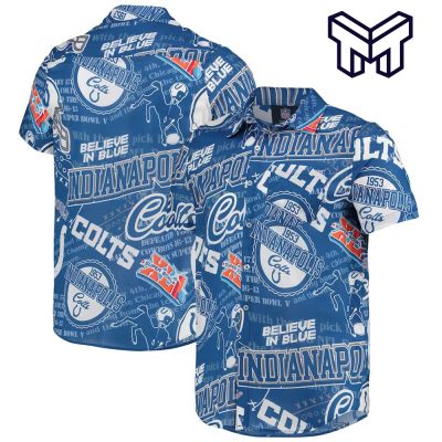 NFL Indianapolis Colts Hawaiian Royal Hawaiian Shirt And Short