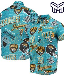 NFL Jacksonville Jaguars Hawaiian Teal Hawaiian Shirt And Short