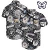 NFL Las Vegas Raiders Hawaiian Black Hawaiian Shirt And Short