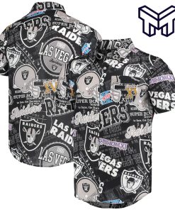 NFL Las Vegas Raiders Hawaiian Black Hawaiian Shirt And Short