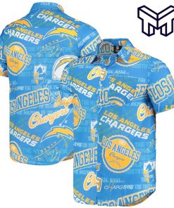 NFL Los Angeles Chargers Hawaiian Powder Blue Hawaiian Shirt And Short