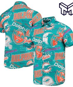 NFL Miami Dolphins Hawaiian Aqua Hawaiian Shirt And Short