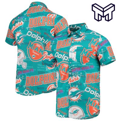 NFL Miami Dolphins Hawaiian Aqua Hawaiian Shirt And Short