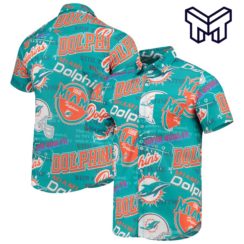 Miami Dolphins NFL Custom Name Sunflowers And American Flag Hawaiian Shirt