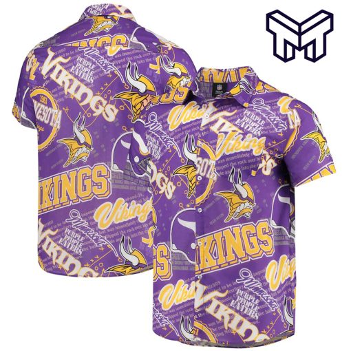 NFL Minnesota Vikings Hawaiian Purple Hawaiian Shirt And Short