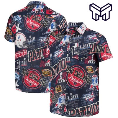 NFL New England Patriots Hawaiian Navy Hawaiian Shirt And Short