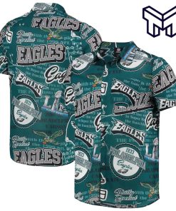 NFL Philadelphia Eagles Hawaiian Midnight Green Hawaiian Shirt And Short