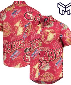 NFL San Francisco 49ers Hawaiian Scarlet Hawaiian Shirt And Short