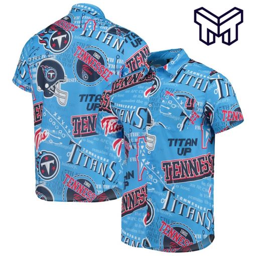 NFL Tennessee Titans Hawaiian Light Blue Hawaiian Shirt And Short
