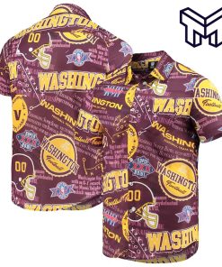 NFL Washington Football Team Hawaiian Burgundy Hawaiian Shirt And Short