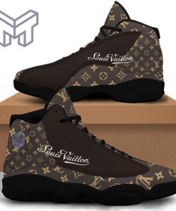 New Louis Vuitton LV Brown Air Jordan 13 Sneakers Shoes For Men Women