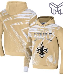 New Orleans Saints NFL All Over Print Pullover Unisex 3D Hoodie 3D T-Shirt Zip 3D Hoodie - Gold