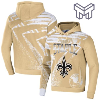 New Orleans Saints NFL All Over Print Pullover Unisex 3D Hoodie 3D T-Shirt Zip 3D Hoodie - Gold