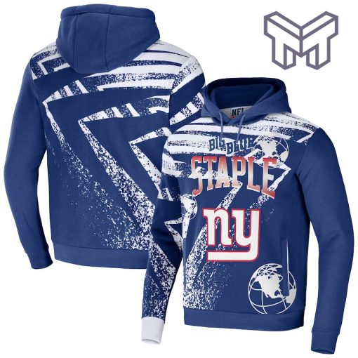 New York Giants NFL All Over Print Pullover Unisex 3D Hoodie 3D T-Shirt Zip 3D Hoodie - Blue