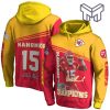 Patrick Mahomes 15 Kansas City Chiefs Super Bowl Champion 2023 AFC Champions Unisex 3D Hoodie 3D T-Shirt Zip 3D Hoodie