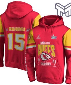 Patrick Mahomes 15 Kansas City Chiefs Super Bowl Champion 2023 Unisex 3D Hoodie 3D T-Shirt Zip 3D Hoodie