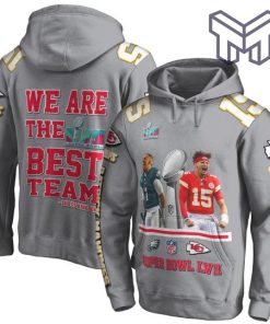 Patrick Mahomes 15 We Are The Best Team Kansas City Chiefs Super Bowl Champion 2023 Unisex 3D Hoodie 3D T-Shirt Zip 3D Hoodie