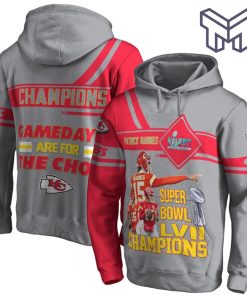 Patrick Mahomes Gamedays Are For The Chop Kansas City Chiefs Super Bowl Champion 2023 Unisex 3D Hoodie 3D T-Shirt Zip 3D Hoodie