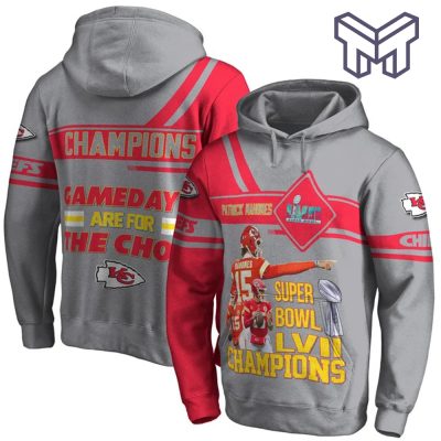 Patrick Mahomes Gamedays Are For The Chop Kansas City Chiefs Super Bowl Champion 2023 Unisex 3D Hoodie 3D T-Shirt Zip 3D Hoodie