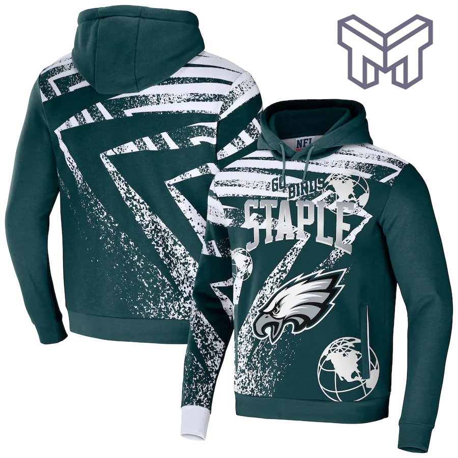 NFL Eagles Logo Olive Green 3D Hoodie All Over Print Shirt