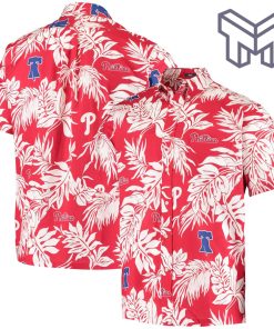 Philadelphia Phillies Hawaiian Shirt MLB Aloha Hawaiian Shirt And Short Set Red Hawaiian Shirt for Philadelphia Phillies Fans