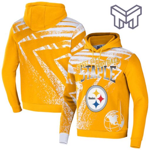 Pittsburgh Steelers NFL All Over Print Pullover Unisex 3D Hoodie 3D T-Shirt Zip 3D Hoodie - Gold